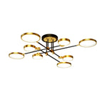 lampe suspendue moderne led noir doré circulaire minimaliste métal certifications flux lumineux télécommande