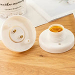 socle ampoule blanc moderne base lampe diametre 78mm hauteur 60mm rond lisse