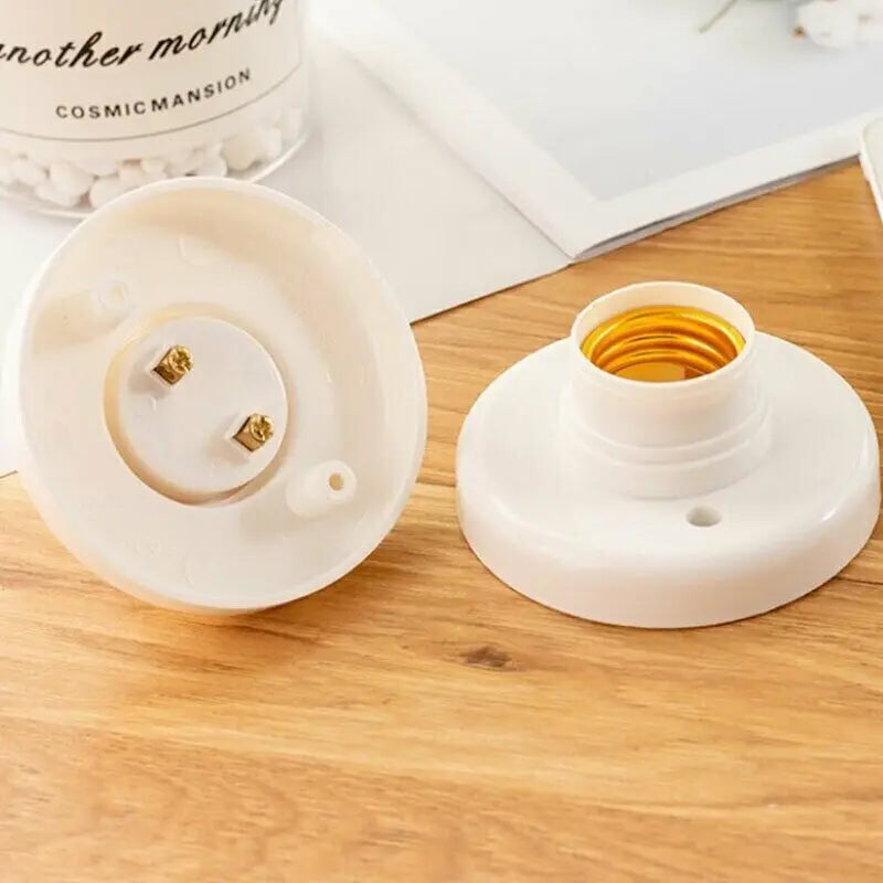socle ampoule blanc moderne eyelets fixations maison opaque plastique abs rond lisse
