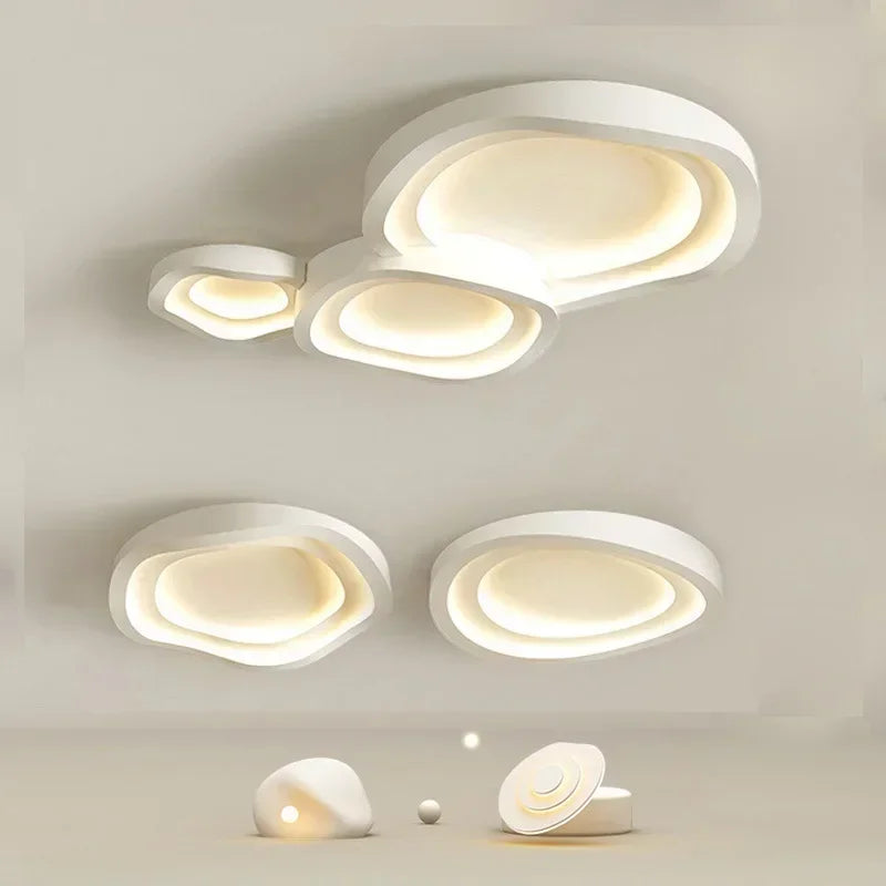 lampe moderne blanche minimaliste acrylique fer métal fixation invisible led chambre