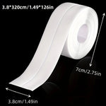 ruban adhésif blanc auto collant 3.8cm 3.2m étanche salle bain baignoire douche éviers PVC
