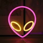 lampe néon bleu rose alien yeux circulaires batterie usb moderne lumineuse chambre enfantDecorationFeteCamping