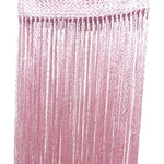 rideaux modernes argentés 1m 2m franges brillantes polyester translucides chambre