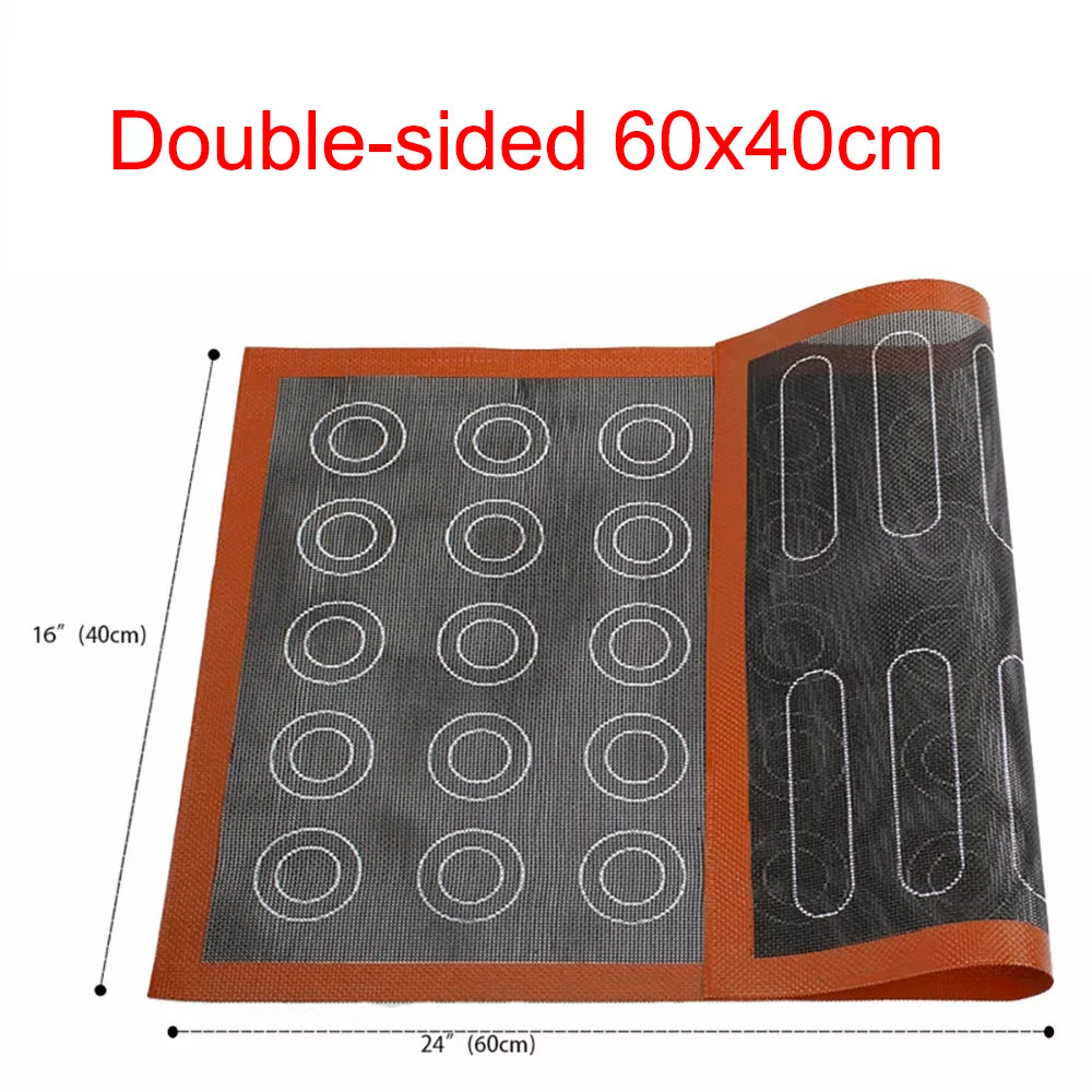 tapis cuisson silicone antiadhésif rouge noir texture tissu moderne cake baking