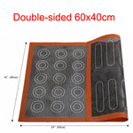 tapis cuisson silicone antiadhésif rouge noir texture tissu moderne cake baking