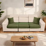 housses canapé velours 100% polyestère vert olive gris bleu marine marron moderne printemps été