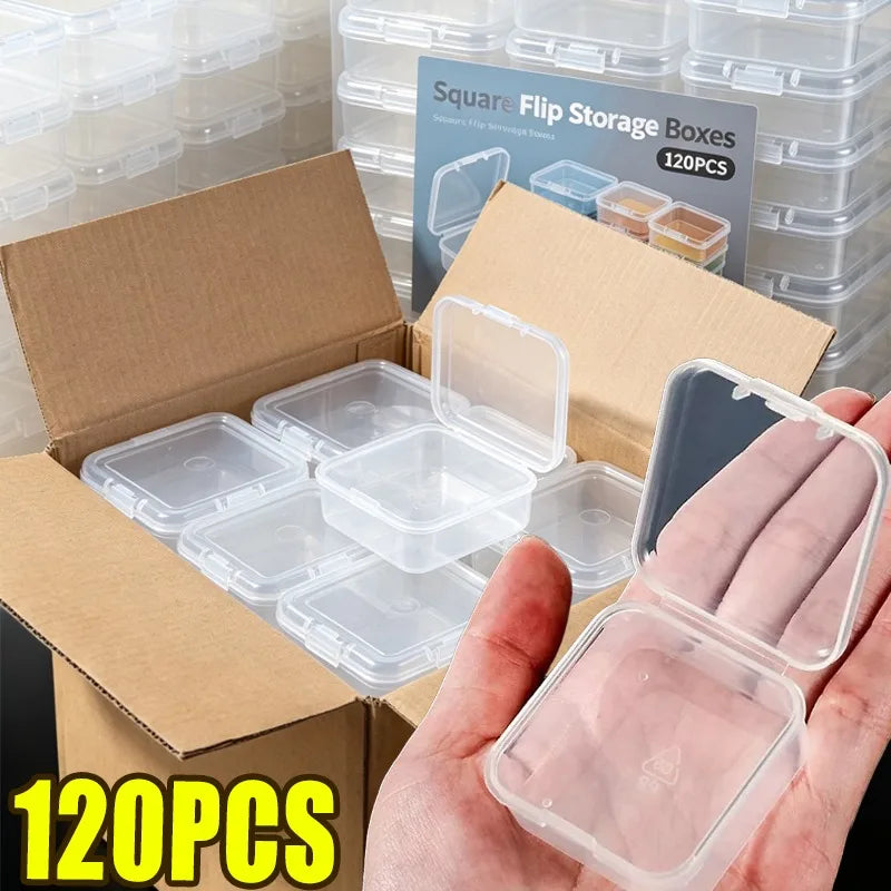 boîtes rangement bijoux transparentes pratiques modernes clips fermeture portables empilables petites conteneurs