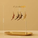 mobile décoratif moderne or fées chevaux oiseaux pièces rechange tringle plateau doré