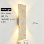 lampe murale extérieure led ip65 marbre naturel beige moderne adhésif hydrofuge vde ccc cqc