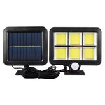 lampe solaire murale détecteur mouvement 18 led ip65 étanche moderne clips câble jardin rue