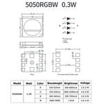éclairage scène led blanc moderne 5054 0.8w 2w 4w 5.4mm 5.4mm