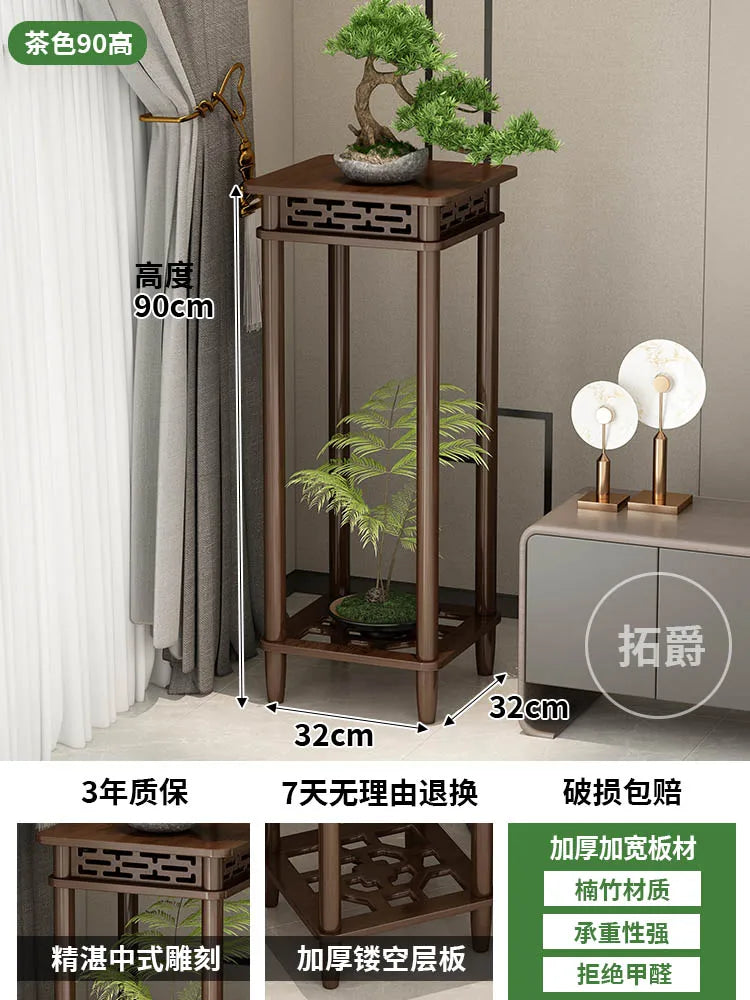 meuble rangement plantes marron foncé structure ajourée moderne sans fixation multiple tailles incluses