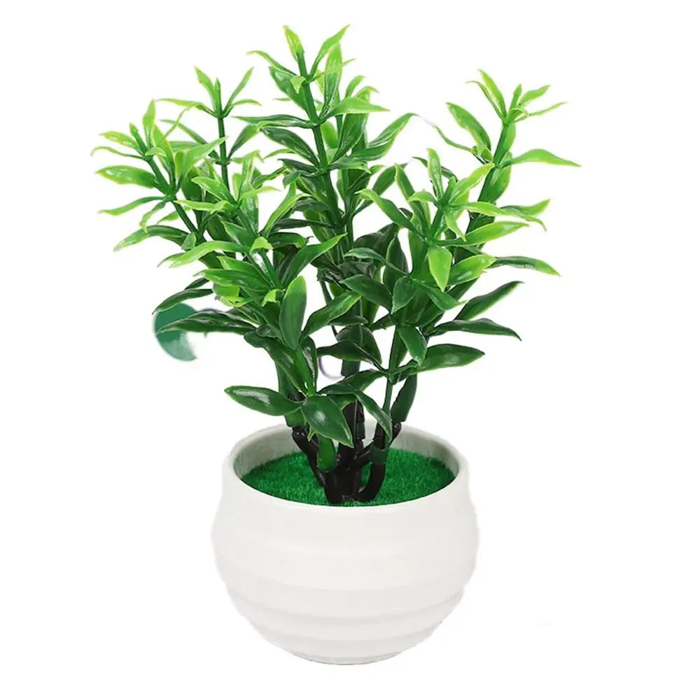 plantes artificielles vertes moderne pot blanc décoration extérieur feuilles simples anniversaire exposition réaliste