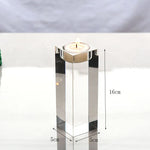 bougeoirs transparents modernes adhésifs bougie décoration mariage fête casa 5x5cm