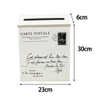 boîte lettres murale métal blanc classique timbre imprimé extérieur jardin porte classic adhesive mounted
