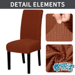 housses chaise marron rayures diagonales moderne elasthanne polyester 45 60cm 35 48cm 10cm