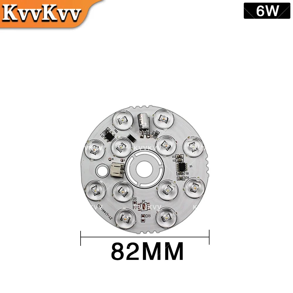 plaque led circulaire 14w 108mm haute luminosité argentée sans pilote tech