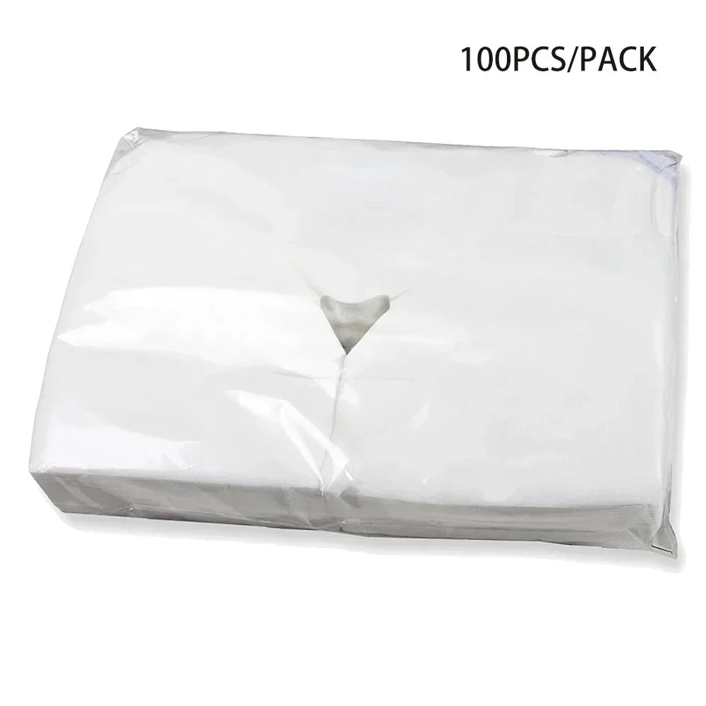 serviettes jetables visage spa massage blanc texture douce opaques ergonomiques relaxation voyage fixations