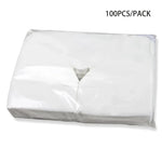serviettes jetables visage spa massage blanc texture douce opaques ergonomiques relaxation voyage fixations