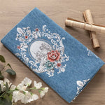 serviette tissu chenille 100 polyester floral rouge élégante classique résistante bricolage sofa matériau