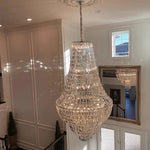 lustre cristal facettes transparent classique salon chambre éclairage deco pendentif facile lumière chambre decoration