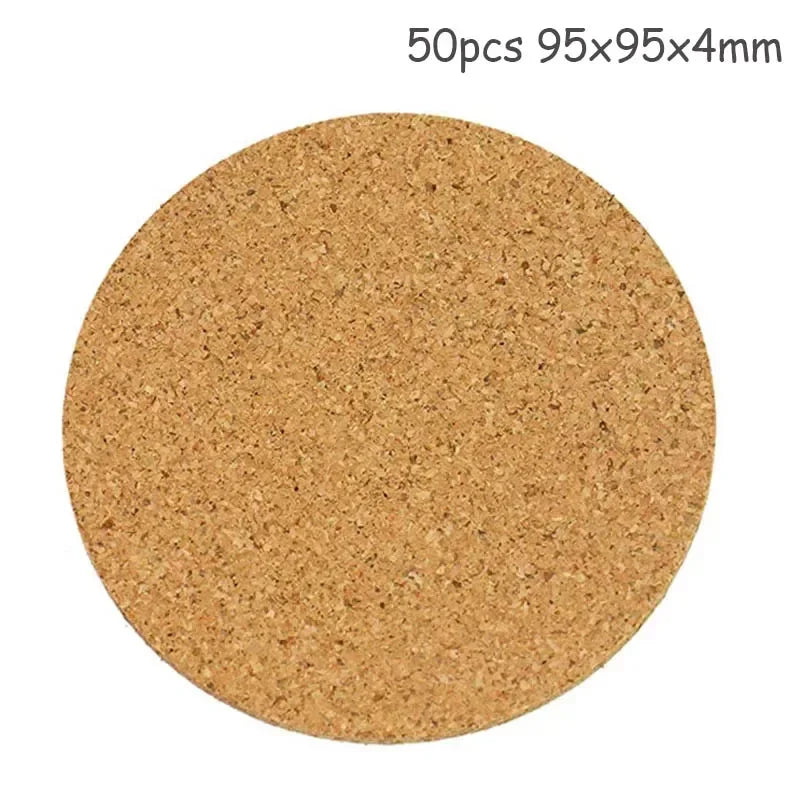 tapis sous verres marron clair naturels minimaliste respectueux environnement 100mm 90mm rond decoration table