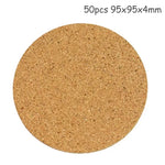 tapis sous verres marron clair naturels minimaliste respectueux environnement 100mm 90mm rond decoration table