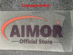 sticker publicitaire moderne adhésif rouge blanc noir waterproof sunscreenAIMOR