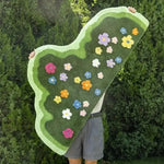 tapis vert moderne fleurs colorées antidérapant imperméable intérieur salon chambre