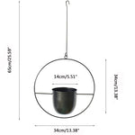 pots suspendus métal noir modernes géométriques hexagonnels chaîne métallique balcon jardin decoration