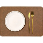 tapis table simili cuir noir marron gris moderne respectueux environnement essuyable lavable 45x30cm