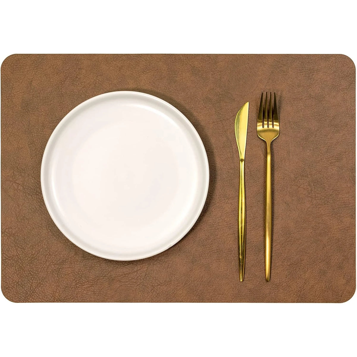 tapis table simili cuir noir marron gris moderne respectueux environnement essuyable lavable 45x30cm