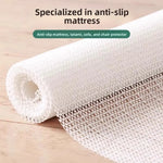tapis anti dérapant pvc alvéolaire blanc crème utilitaire semi transparent meubles yoga 50cmx80cm