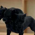 statue chien trois têtes cerbère noir decoration fantastique horreur mythologie erotique horreur fantastique
