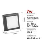applique murale extérieure led noir moderne étanche jardin terrasse balcon escalier