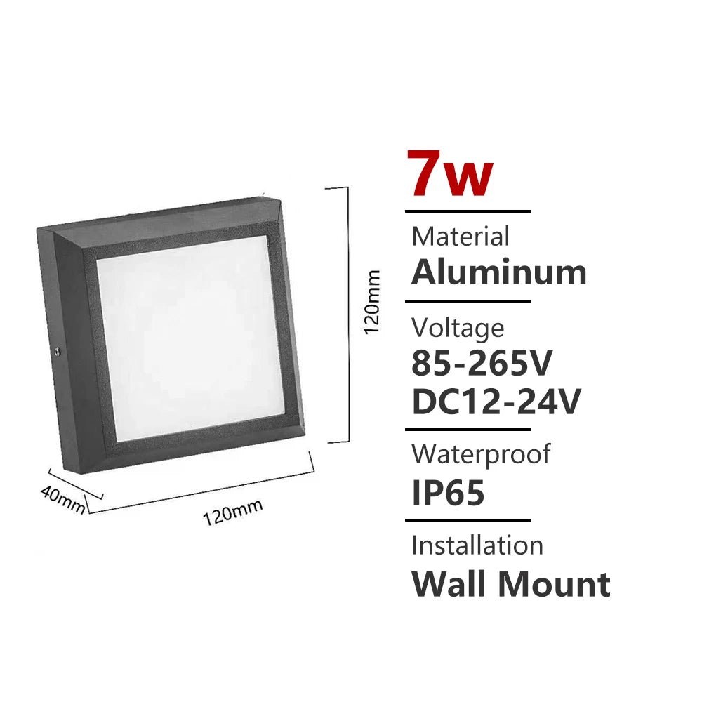 applique murale extérieure led noir moderne étanche jardin terrasse balcon escalier