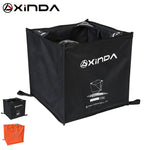 sac pliable rangement cube noir orange tissu texturé outdoor compact echangement velcro