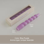 bougies parfumées vert pastel jaune rose blanches twistées moderne support nœud anniversaire décoration maison