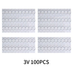 LED blanc ronde lisse moderne rétroéclairage TV 3V 6V 100pcs