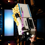 projecteur imax blanc popcorn boîte rangement industriel thème cinéma snacks