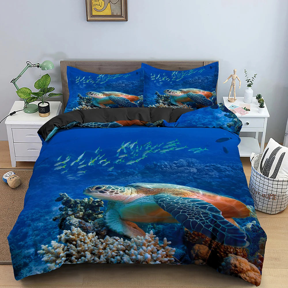 Taie d'oreiller tortue de mer