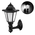 lampe murale solaire led noir verre transparent classique ip65 résistant l'eau éclairage extérieurextérieur