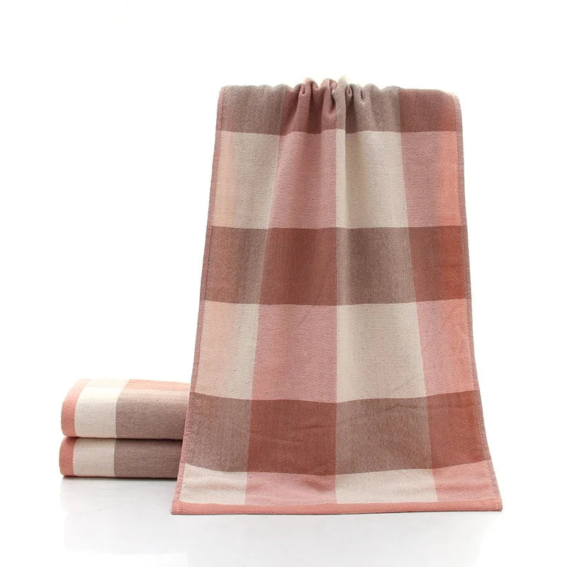 serviettes main coton absorbantes séchage rapide noël carreaux classiques vert gris rose