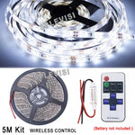 ruban led 5m blanc moderne étanche 12v télécommande clips vis