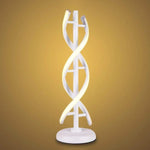 lampe sol moderne spirale noir blanc LED minimalist éclairage salle manger chambre