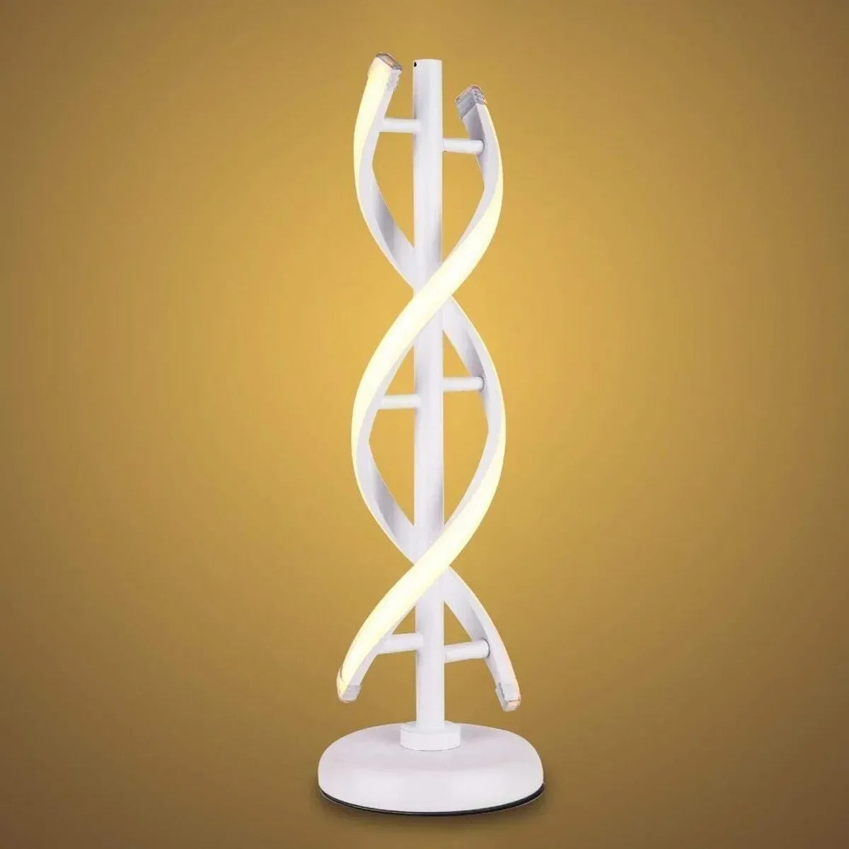lampe sol moderne spirale noir blanc LED minimalist éclairage salle manger chambre