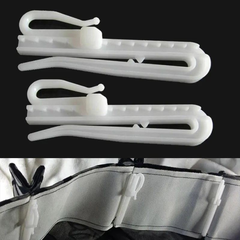 anneaux rideau blancs clips fixation 7cm 8.5cm accessoires rideau visibles modernes fonctionnels