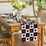 nappe table carte poker motif coeurs carreaux trèfles pic rouge noir blanc anniversaire fête