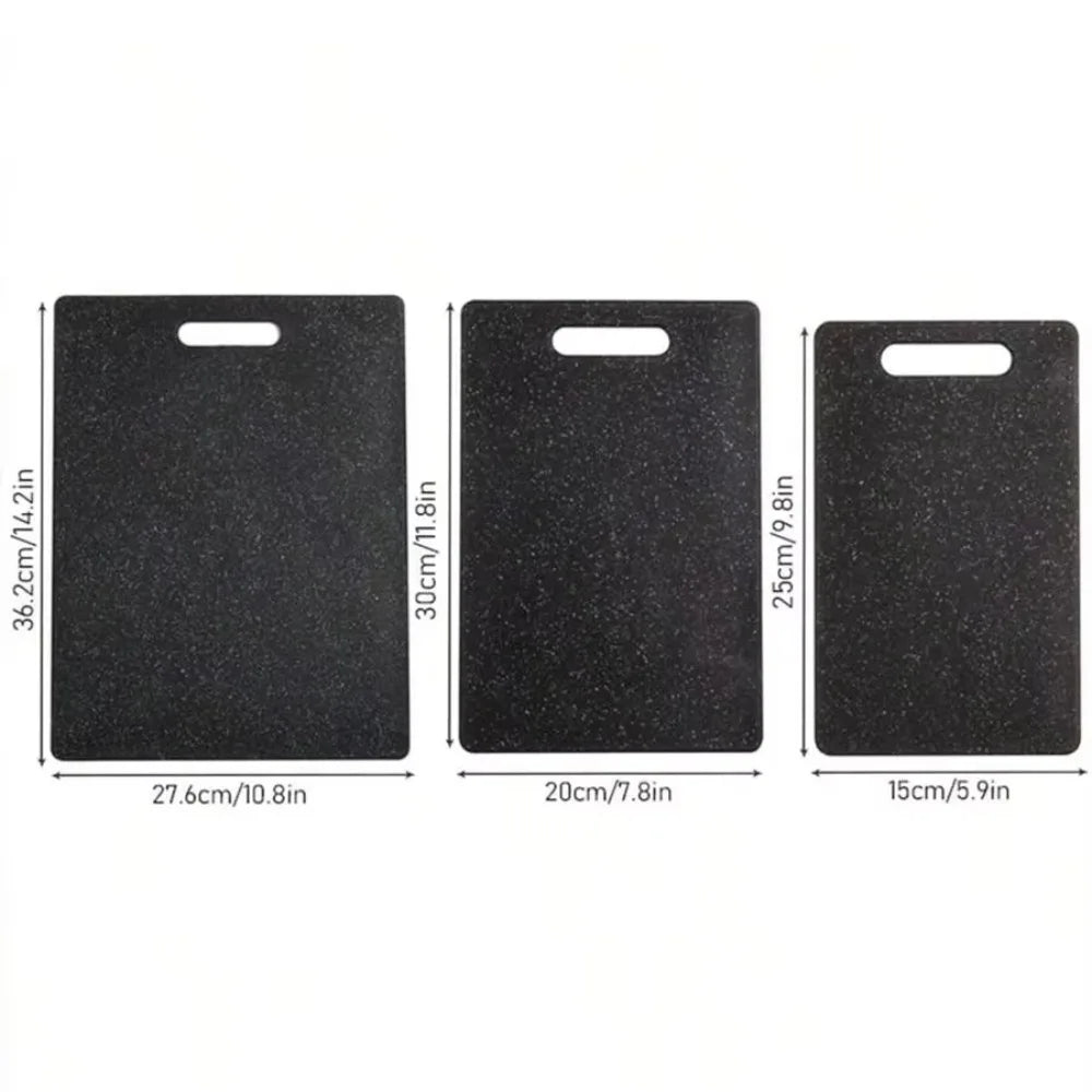 planches découper anti bactérienne anti moisissure noir texture granulée moderne double face antidérapante poignée