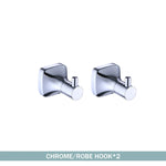 ensemble accessoires salle bain chrome porte serviette savon dentifrice gobelet mural métal